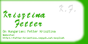 krisztina fetter business card